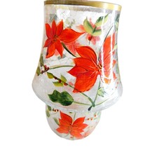 Holiday Spirit Christmas Poinsettia 10&quot; Candle Lamp  - £6.80 GBP