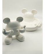 Disney&#39;s Mickey Mouse Ears / Gloves Ceramic White Soap Tray &amp; Toothbrush... - $55.08 CAD
