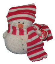 Ty Jingle Beanies Mr Frost Snowman 4" Plush Bean Bag Stuffed Holiday Toy - $9.85