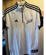 Adidas Mens Small OKC Thunder Short Sleeve 1/4 Zip Polo Shirt White Navy... - £15.54 GBP