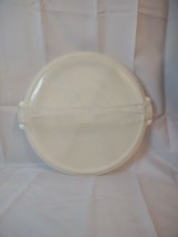 VTG Millionaire Line Tupperware 405 White Divided Party Tray 224 Clear Seal Lid - £5.58 GBP