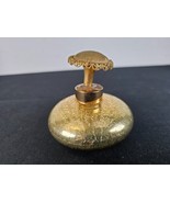 Vintage DeVilbiss Crackle Gold Perfume Bottle Atomizer push down style 4... - $24.70