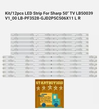 Kit/12pcs LED Strip For Sharp 50&quot; TV LB50039 V1_00 LB-PF3528-GJD2P5C506X11  - £21.08 GBP