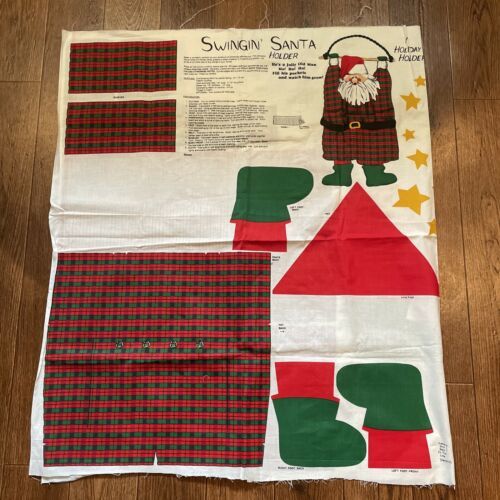 Swingin Santa Holiday Christmas Cut and Sew Fabric Panel Springs Industries  - $4.94