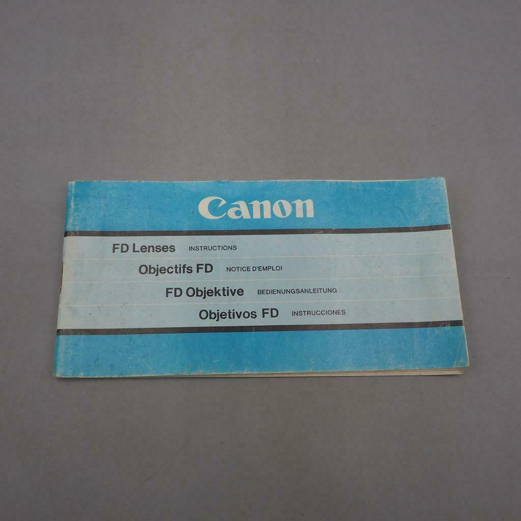 Primary image for Vintage Canon FD Lenses Instructions Manual / Booklet