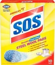 S.O.S Steel Wool Soap Pads, 10 Count - £4.18 GBP
