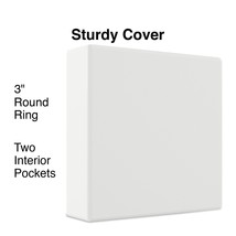 Staples 3&quot; Simply View Binder with Round Rings White 6/Pack 23743/21691 - £39.61 GBP