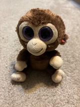 Ty Beanie Boos - COCONUT the Monkey 6&quot; (Glitter Eyes) Plush Stuffed Toy  - £7.46 GBP