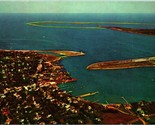 Martha&#39;s Vineyard Island Aerial View Edgartown MA UNP Unused Chrome Post... - £2.29 GBP