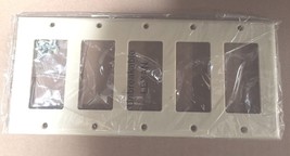 1PC Orbit OP265-I 5-Gang Wall Plate Decorative GFI IVORY for Decora switch - $12.11 CAD