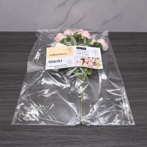 Sitlefei Artificial Flowers Lifelike Pink Roses Bouquet for Home Decoration - $14.00
