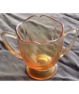 Beautiful Amber Pressed Glass Open Sugar Bowl - VGC - GORGEOUS DESIGN - ... - £15.77 GBP