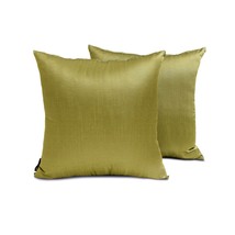 Plain Pillow Covers Olive Green Set of 2,  Art Silk , Solid - Olive Gree... - $17.00+