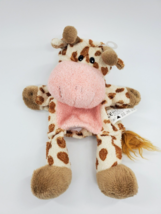 Giraffe Plush Hand Puppet 10&quot; Stuffed Animal Pretend Play Zoo Safari Toy B350 - £7.87 GBP