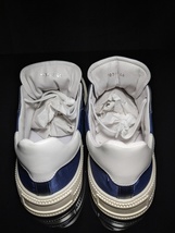 Roberto Cavalli Logo Blue Leather Sneakers Size 13 NIB image 11