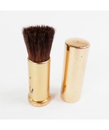 VTG Natural Hair Camera Lens Dust Brush Gold Metal Case Lipstick Compact... - £3.93 GBP