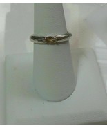 Vintage 925 Sterling Silver &amp; Pale Yellow Stone Ring  Size 7.75 - $52.74 CAD