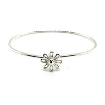 Tiffany & Co Estate Flower Bangle Bracelet 7.5" By Paloma Picasso Silver TIF432 - $345.51
