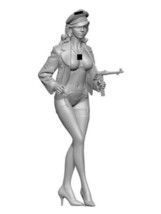 1/35 Resin Model Kit German Officer Beautiful Girl WW2 Fantasy Pin Up Unpainted - £7.33 GBP