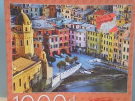 1000 Pc Jigsaw Puzzle GALLERY VERNAZZA VILLAGE ITALIE BUILDINGS  CARDINAL - $18.00