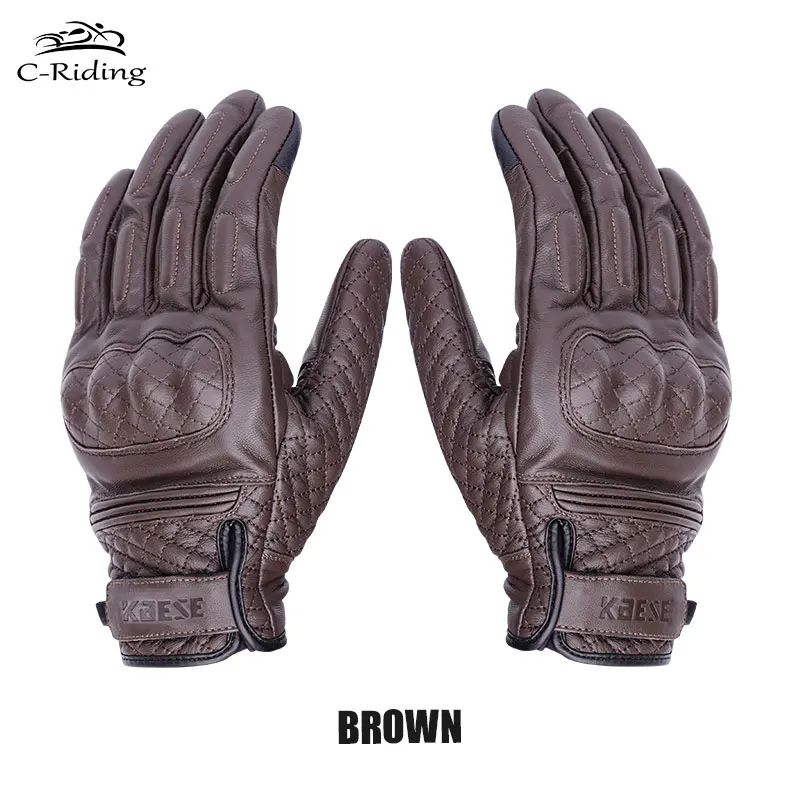 Motorcycle Gloves Genuine Leather Men Women Motocross Racing Gloves Touc... - $49.73
