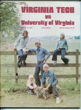 Virginia Tech Vs Virginia Ncaa Football Program 10/18/1975-LANE STADIUM-vf/nm - £53.41 GBP