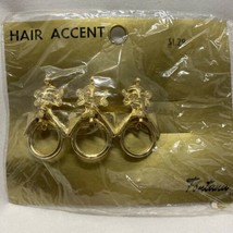 VTG Metal Prong Barrette Ancient Inca Aztec Fontana Boho Hair Accessory NOS - £11.95 GBP