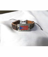 Puerto Rico Brown Leather and Metal Flag Heritage Solid Brown Cord Bracelet - €4,28 EUR Puerto Rico Brown Leather and Metal Flag Heritage Solid Brown Cord Bracelet - €4,28 EUR