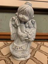 Vintage 70&quot;s Blue Angel Noel Ceramic Figurine - £7.98 GBP