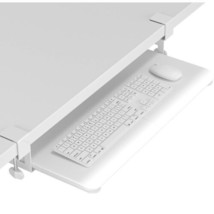 BONTEC Pull Out Keyboard Tray Under Desk 25“(30” Including Clamps) White - £29.41 GBP