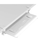 BONTEC Pull Out Keyboard Tray Under Desk 25“(30” Including Clamps) White - £29.40 GBP
