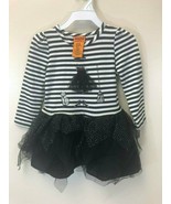 Candy Corn Lane Girl&#39;s Striped Witch Halloween Dress, Tulle Skirt, NWOT - £8.00 GBP