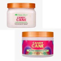 Tree Hut Candy Cane Shea Sugar Scrub Bundled With Whipped Body Butter, Holiday G - £48.74 GBP