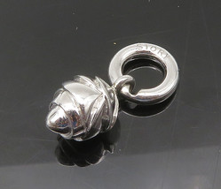 925 Sterling Silver - Vintage Shiny Hollow Rose Flower Petite Pendant - PT17819 - £24.67 GBP