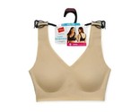 Women&#39;s HANES SIGNATURE INVISIBLE EMBRACE WIRELESS BRALETTE Beige Size 2... - $7.86