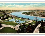 Ohio River Birds Eye View Eden Park Cincinnati OH UNP Unused WB Postcard... - $2.92