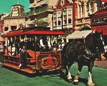 Vtg Chrome Postcard Walt Disney World Main Street USA Trolley Ride 0111-... - $3.91