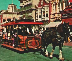 Vtg Chrome Postcard Walt Disney World Main Street USA Trolley Ride 0111-0360 UNP - $3.91