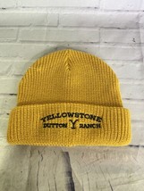 NEW Yellowstone Dutton Ranch Yellow Knit Cuff Beanie Hat Cap Adult OSFM - £16.42 GBP