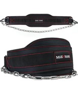 MAXRANK Dip Belt for Weightlifting - 37&#39;&#39; Chain Pull Ups Belt, 550Lbs We... - £27.39 GBP