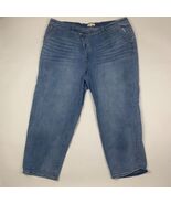 ELOQUII Womens Jean Blue Size 24 Medium Wash Overlapped Waist Band Relax... - $22.57 CAD