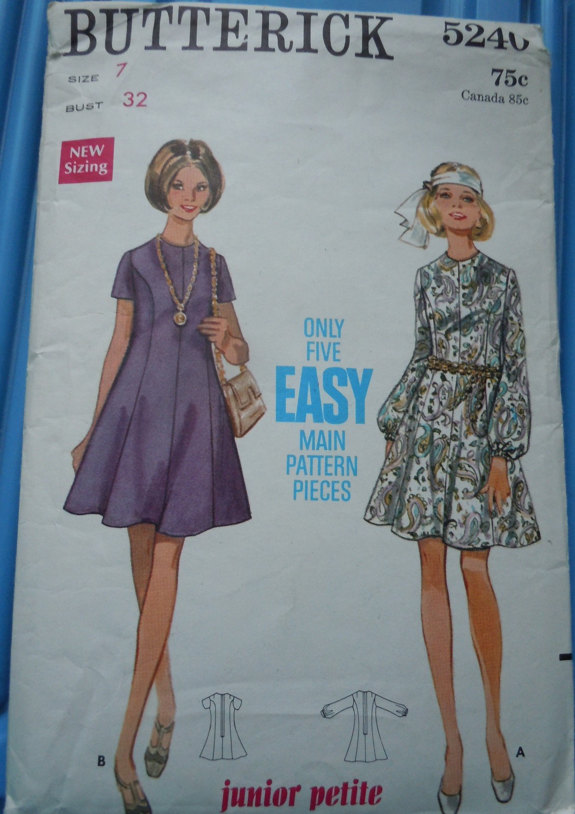 Butterick Junior Petite Dress Size 7 #5240 - $4.99