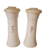 Vintage Tupperware 6&quot; Hourglass Salt &amp; Pepper Shakers Set Missing Flip Top Seals - £21.19 GBP