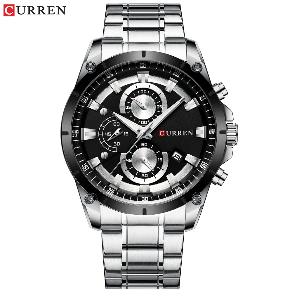 CURREN Mens  Fashion   Business Automatic Date Watch Men Casual Waterproof Watch - £55.89 GBP