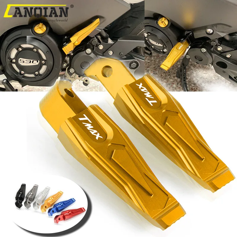 Otorcycle rear foot pegs rests passenger footrests for yamaha tmax 530 t max dx sx 2012 thumb200