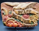 Miller Studio Chalkware 1971 Vintage Peace Be Unto This House Wall Art V... - $21.79