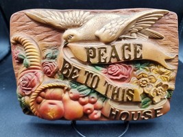 Miller Studio Chalkware 1971 Vintage Peace Be Unto This House Wall Art Vintage - £17.50 GBP