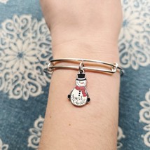 Alex &amp; Ani &quot;Just Chill&quot; Winter Holiday Snowman Bangle Bracelet - $18.99