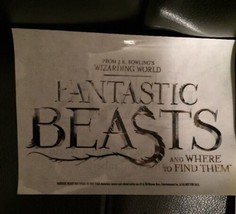 Harry Potter Fantastic Beasts and Where to Find Them Clear Sticker NEW - £6.84 GBP