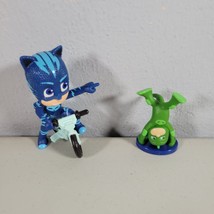 PJ Masks Toy Lot Catboy and Gekko Action Figure Toy PJ Riding a Bicycle Bike - £8.40 GBP